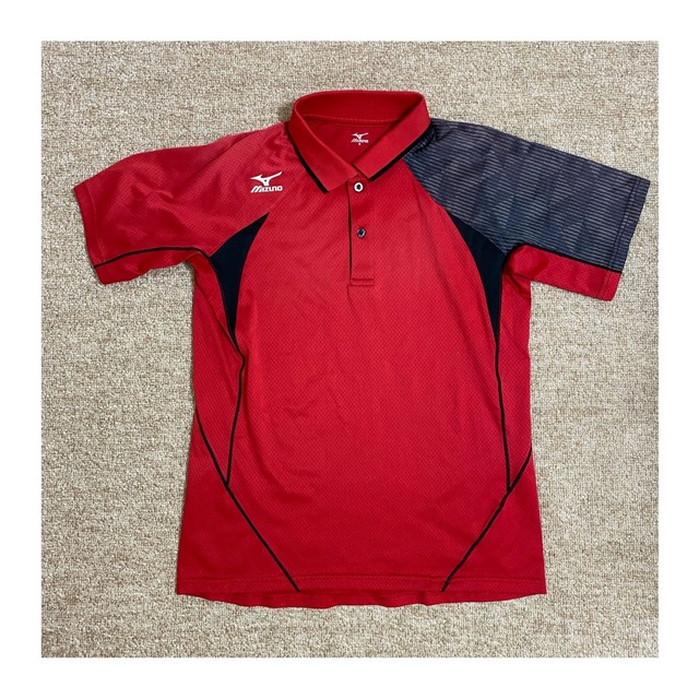 MIZUNO ミズノ MIZUNO テニス ユニフォーム ポロシャツ 半袖 赤 レッドの通販 by s｜ミズノならラクマ