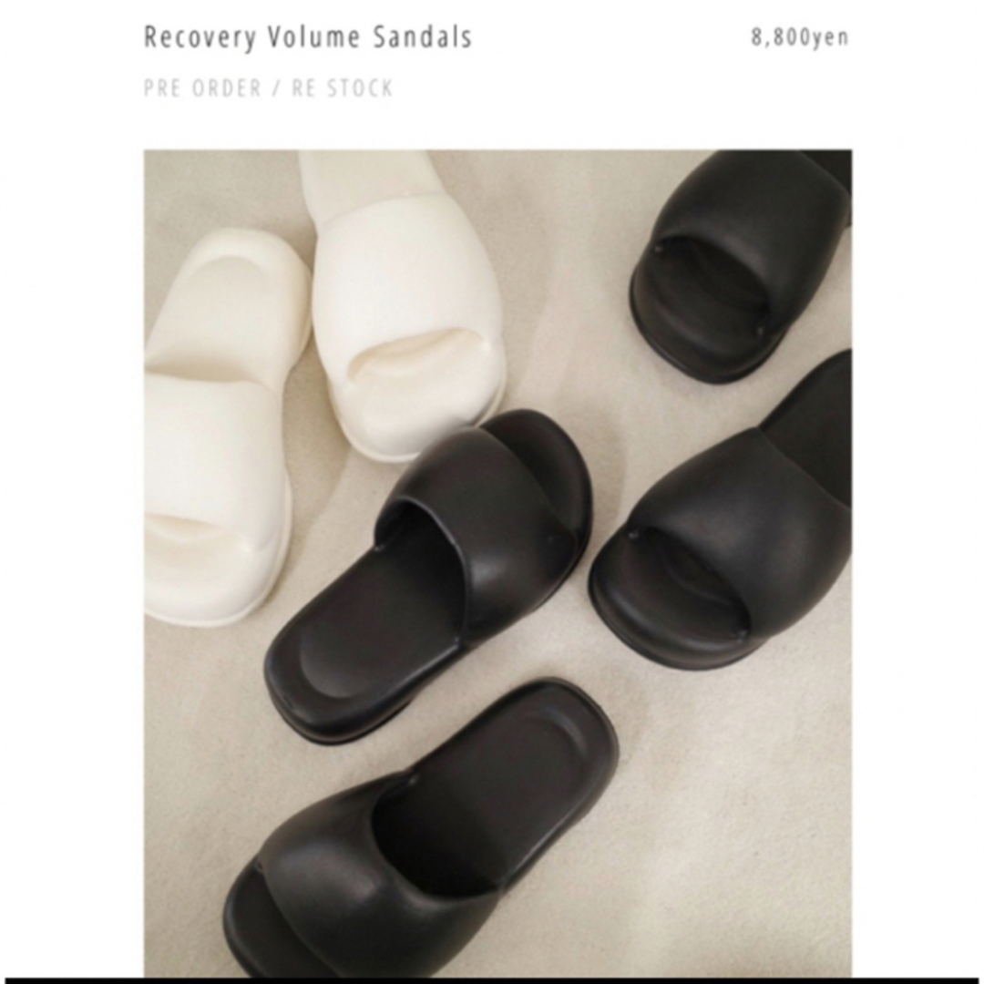 TODAYFUL(トゥデイフル)のRecovery Volume Sandals ブラックs レディースの靴/シューズ(サンダル)の商品写真