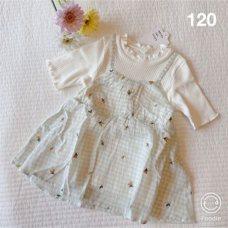 アプレレクール(apres les cours)の新品♡アプレレクール 刺繍チュニック 120(Tシャツ/カットソー)