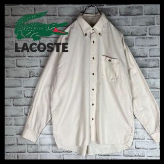 ラコステ(LACOSTE)の【希少デザイン】ラコステ⭐︎ステッチシャツ　長袖　丈夫な生地　刺繍ロゴ　M52(シャツ)