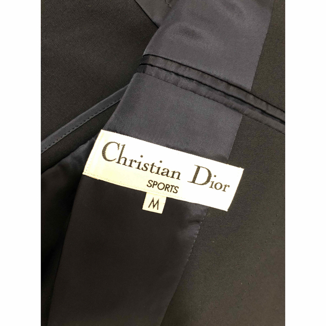 Christian Dior(クリスチャンディオール)のクリスチャンディオール　スポーツ ロゴ装飾 ジャケット ブレザー ネイビー M レディースのジャケット/アウター(テーラードジャケット)の商品写真