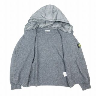直売正本 ストーンアイランド ナイロン × ニット 切替 ジャケット