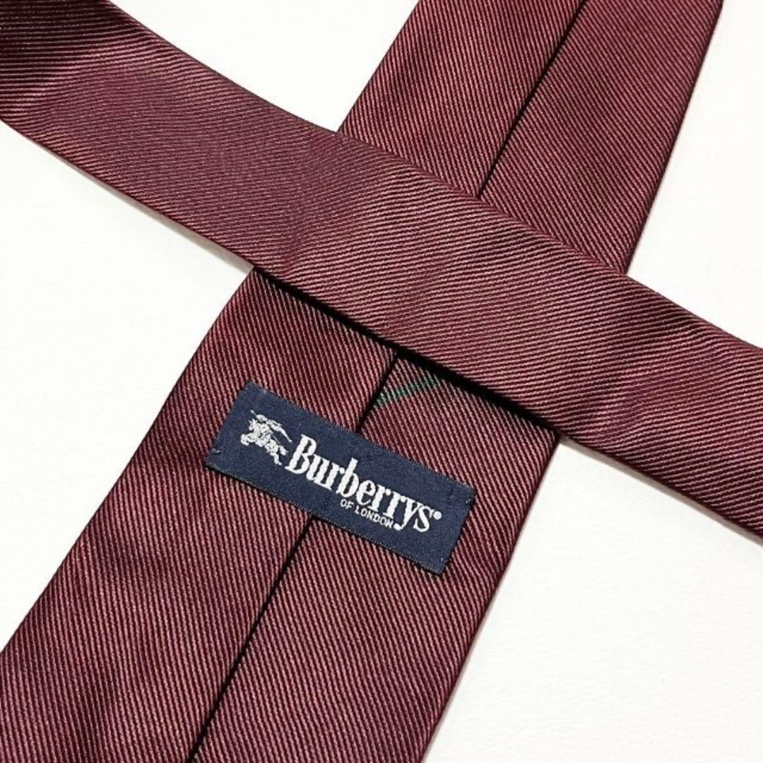 BURBERRY(バーバリー)の【美品】バーバリー ネクタイ ソリッドタイ 無地 ゴルファー ゴルフ シルク メンズのファッション小物(ネクタイ)の商品写真