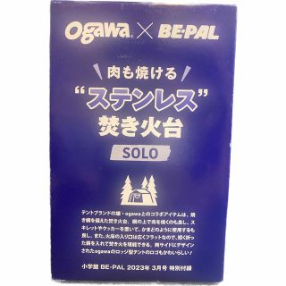 ショウガクカン(小学館)のBE-PAL ビーパル 3月号 付録 ステンレス焚き火台SOLO(趣味/スポーツ)