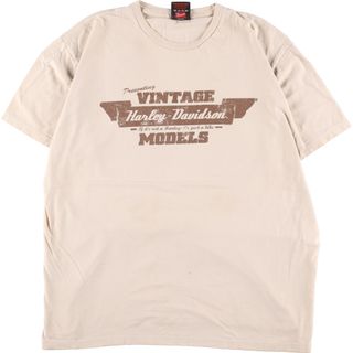 ハーレーダビッドソン(Harley Davidson)の古着 Brauado Harley-Davidson ハーレーダビッドソン 両面プリント モーターサイクル バイクTシャツ メンズXL /eaa340385(Tシャツ/カットソー(半袖/袖なし))