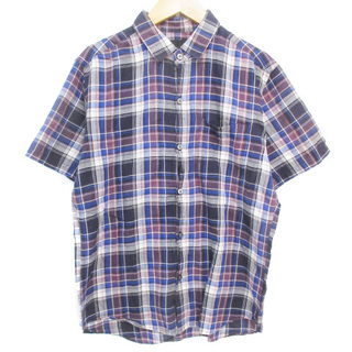 タケオキクチ TK MIXPICE カジュアルシャツ 半袖 チェック柄 2 紺(シャツ)