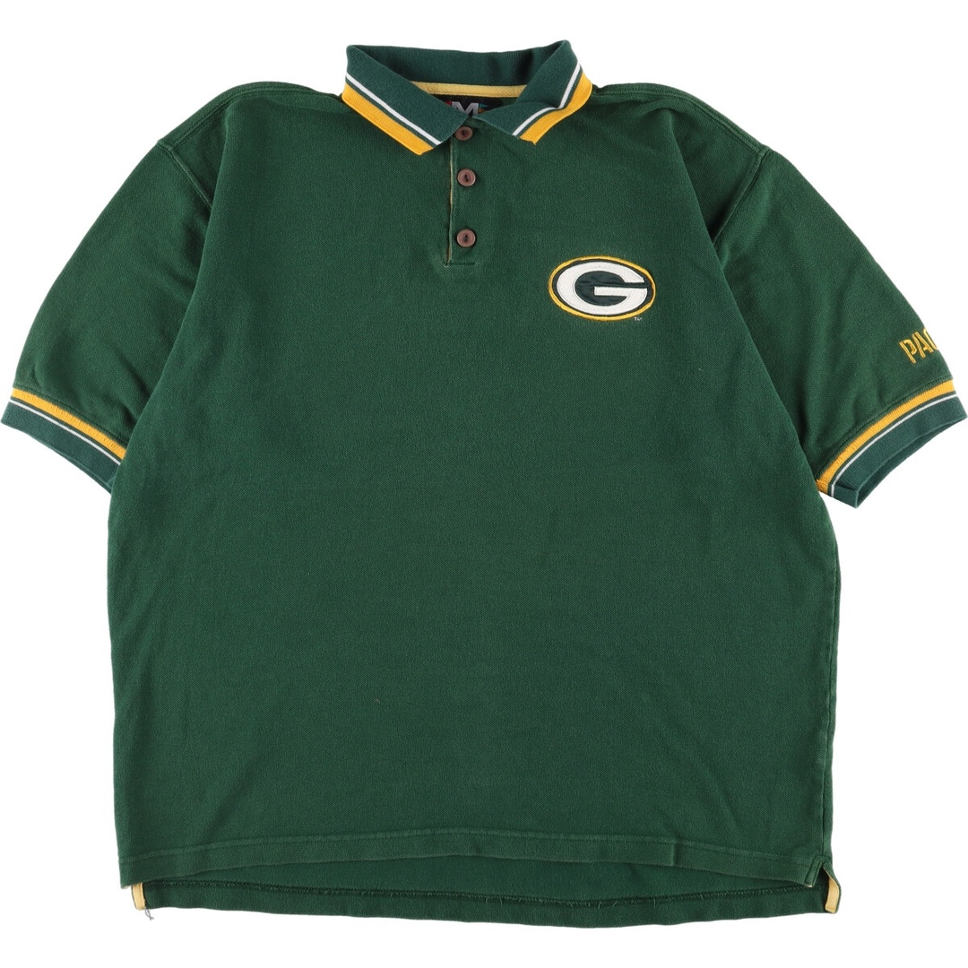 MIRAGE NFL GREENBAY PACKERS グリーンベイパッカーズ 半袖 ポロシャツ メンズXL /eaa339924