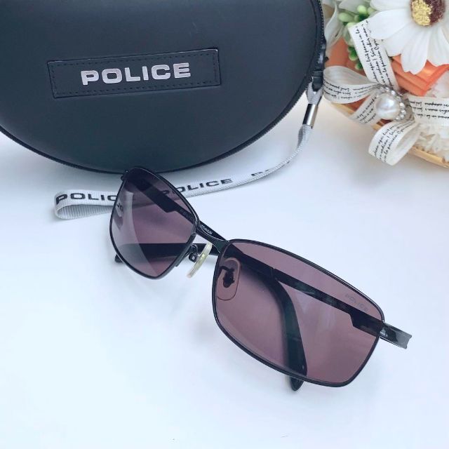 【美品正規品】ポリス POLICE サングラス メンズ ブラック ケース付き