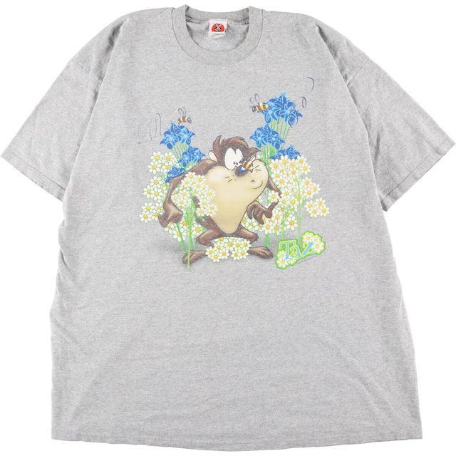 XXXL着丈90年代 ルーニーテューンズ LOONEY TUNES タズマニアンデビル キャラクタープリントTシャツ メンズXXL ヴィンテージ /eaa340378