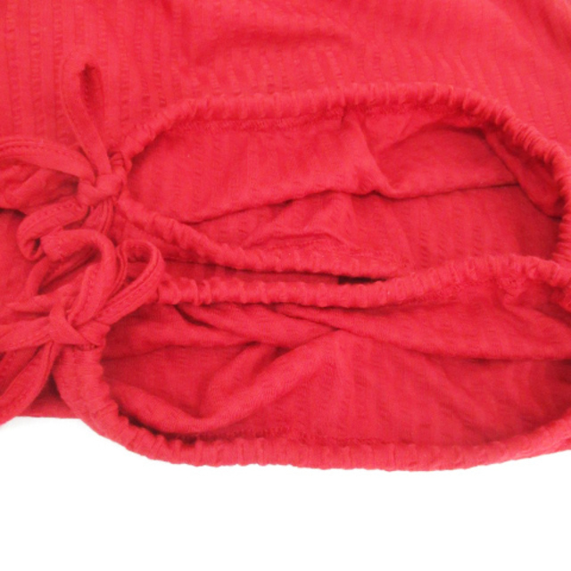 THE SHOP TK(ザショップティーケー)のザショップティーケー ニット カットソー 半袖 リボン M 赤 /FF51 レディースのトップス(ニット/セーター)の商品写真