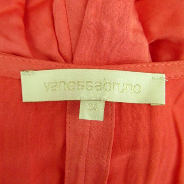 ヴァネッサブリューノ ワンピース Vネック ノースリーブ ひざ丈 34 ピンク レディースのワンピース(ひざ丈ワンピース)の商品写真