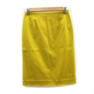 マルティニーク martinique タイトスカート ひざ丈 1 イエロー 黄色(ひざ丈スカート)