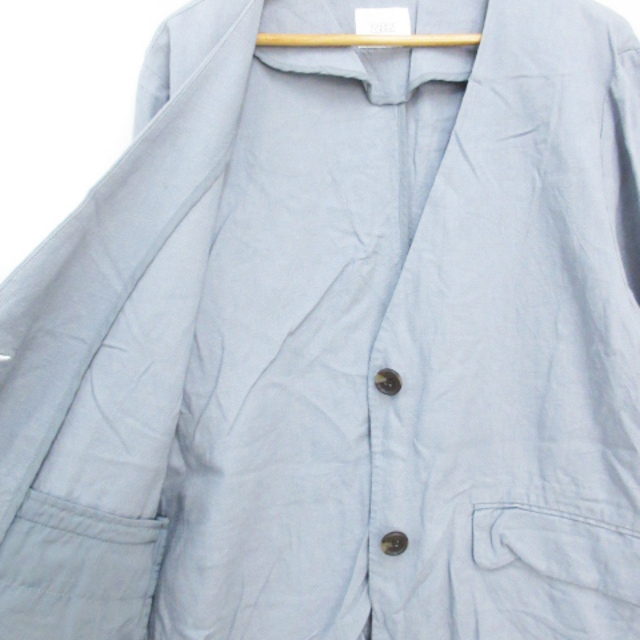 LOWRYS FARM(ローリーズファーム)のローリーズファーム ノーカラージャケット ミドル丈 シングル F 紺 /FF32 レディースのジャケット/アウター(その他)の商品写真