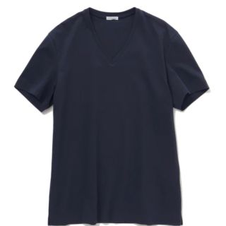 バーニーズニューヨーク(BARNEYS NEW YORK)の クロスクローゼット Suvin Platinum Vネック 紺(Tシャツ/カットソー(半袖/袖なし))