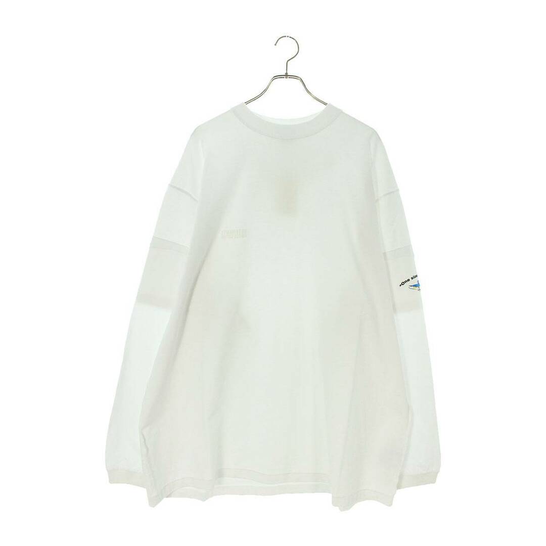 VETEMENTS(ヴェトモン)のヴェトモン  23AW  UE54LS140W WHITE インサイドアウトロゴ長袖カットソー メンズ S メンズのトップス(Tシャツ/カットソー(七分/長袖))の商品写真