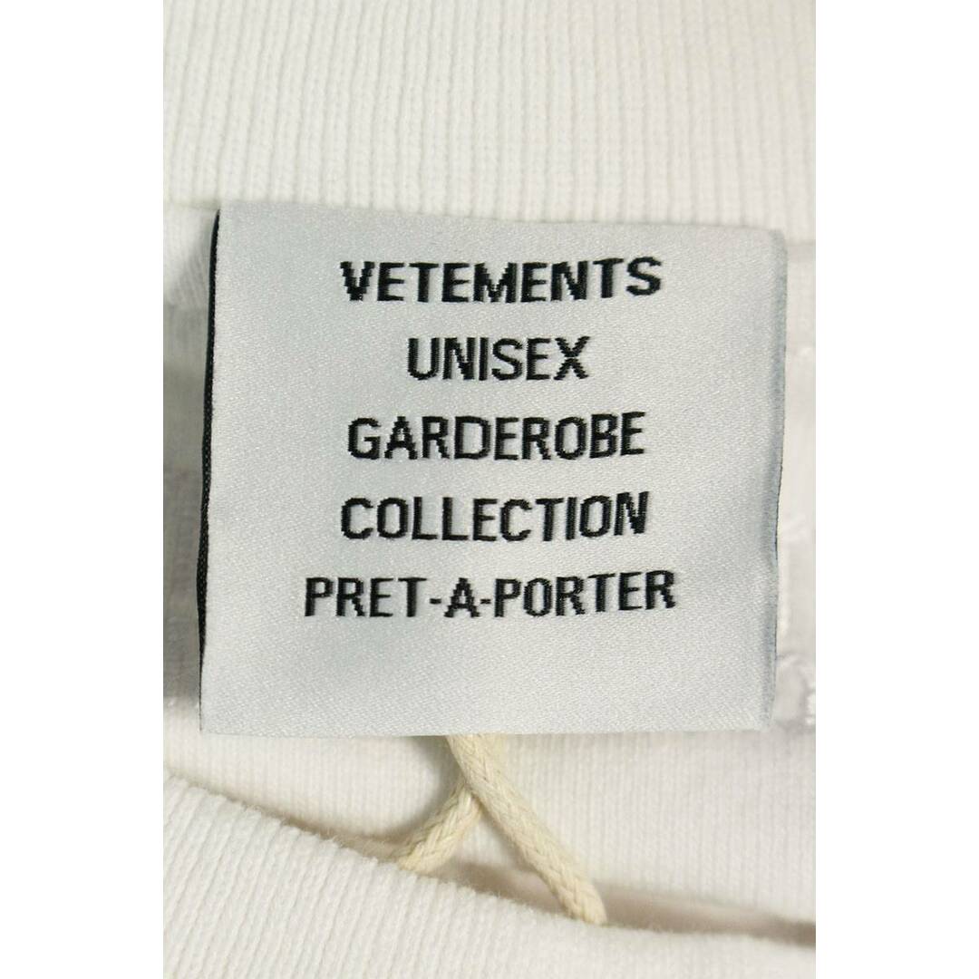 VETEMENTS(ヴェトモン)のヴェトモン  23AW  UE54LS140W WHITE インサイドアウトロゴ長袖カットソー  メンズ M メンズのトップス(Tシャツ/カットソー(七分/長袖))の商品写真