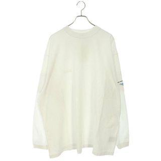 ヴェトモン(VETEMENTS)のヴェトモン  23AW  UE54LS140W WHITE インサイドアウトロゴ長袖カットソー  メンズ M(Tシャツ/カットソー(七分/長袖))