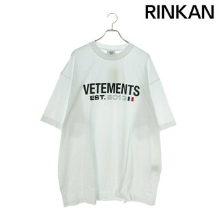 ヴェトモン(VETEMENTS)のヴェトモン  23AW  UE54TR100W WHITE ロゴプリントTシャツ メンズ M(Tシャツ/カットソー(半袖/袖なし))
