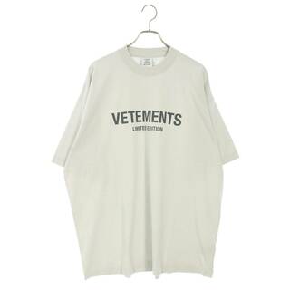 ヴェトモン(VETEMENTS)のヴェトモン  23AW  UE54TR170W OYSTRMUSHROOM リミテッドエディションロゴTシャツ  メンズ S(Tシャツ/カットソー(半袖/袖なし))