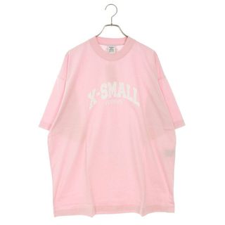 ヴェトモン(VETEMENTS)のヴェトモン  23AW  UE54TR285P BABYPINK X-SMALL刺繍Tシャツ  メンズ XS(Tシャツ/カットソー(半袖/袖なし))