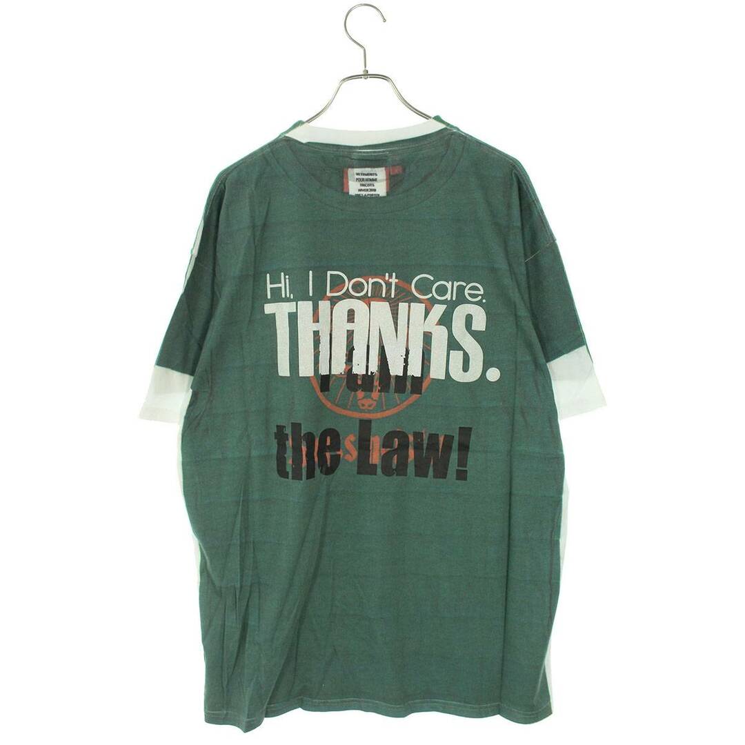 VETEMENTS(ヴェトモン)のヴェトモン  23AW  UAH19TR323 HugMeプリントTシャツ  メンズ S メンズのトップス(Tシャツ/カットソー(半袖/袖なし))の商品写真