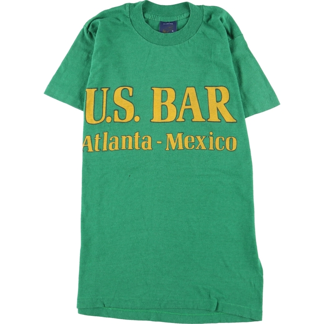 80年代 SNEAKERS U.S. BAR Atlanta-Mexico アドバタイジングTシャツ USA製 レディースS ヴィンテージ /eaa339424