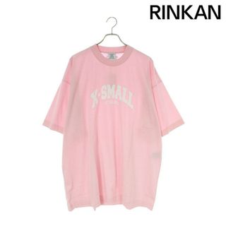 ヴェトモン(VETEMENTS)のヴェトモン  23AW  UE54TR285P BABYPINK X-SMALL刺繍Tシャツ メンズ S(Tシャツ/カットソー(半袖/袖なし))