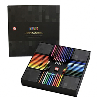サクラクレパス 色鉛筆クーピーペンシル 100色 ブラックパッケージエディション(クレヨン/パステル)