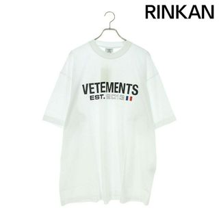 ヴェトモン(VETEMENTS)のヴェトモン  23AW  UE54TR100W WHITE ロゴプリントTシャツ メンズ XS(Tシャツ/カットソー(半袖/袖なし))