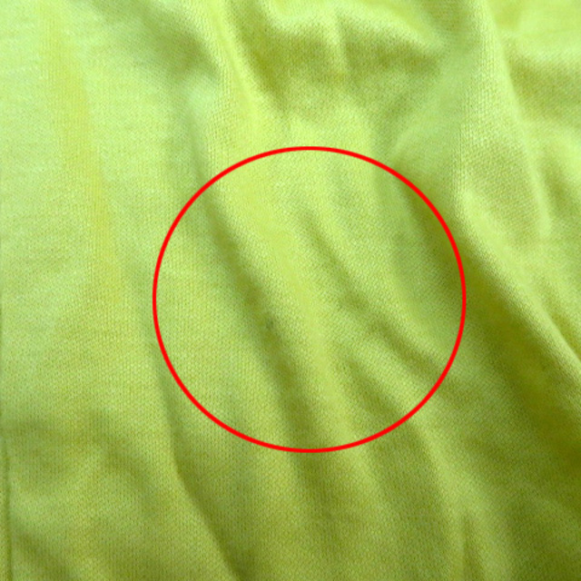 LAUTREAMONT(ロートレアモン)のロートレアモン カットソー 半袖 ラウンドネック 無地 ビジュー 38 黄色 レディースのトップス(カットソー(半袖/袖なし))の商品写真