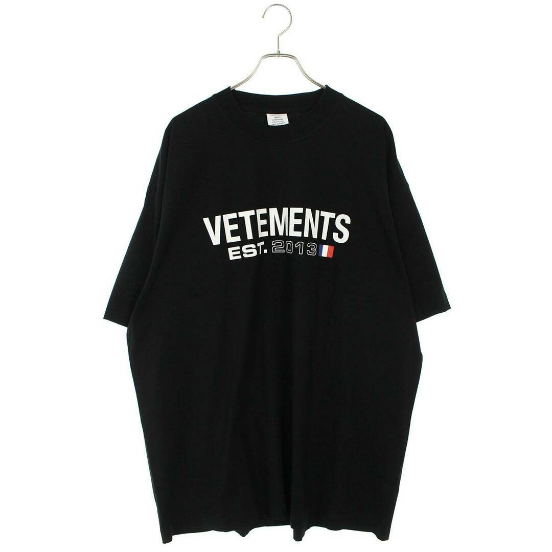 ヴェトモン  23AW  UE54TR100B BLACK ロゴプリントTシャツ  メンズ S