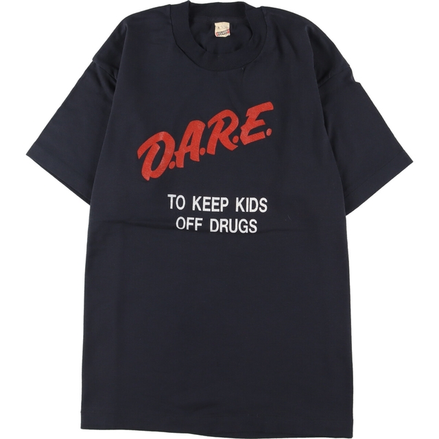 80年代 スクリーンスターズ SCREEN STARS D.A.R.E. 薬物乱用予防教育 プリントTシャツ USA製 メンズM ヴィンテージ /eaa339372