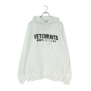 ヴェトモン(VETEMENTS)のヴェトモン  23AW  UE54HD100W WHITE ロゴエンブロイダリーパーカー メンズ XS(パーカー)