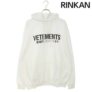 ヴェトモン(VETEMENTS)のヴェトモン  23AW  UE54HD100W WHITE ロゴエンブロイダリーパーカー  メンズ S(パーカー)