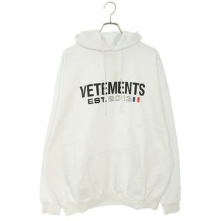 ヴェトモン(VETEMENTS)のヴェトモン  23AW  UE54HD100W WHITE ロゴエンブロイダリーパーカー  メンズ S(パーカー)