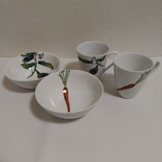 ノリタケ(Noritake)のNoritake　ノリタケ　京香旬彩　食器　マグカップ　ボウル　ペア　セット(食器)