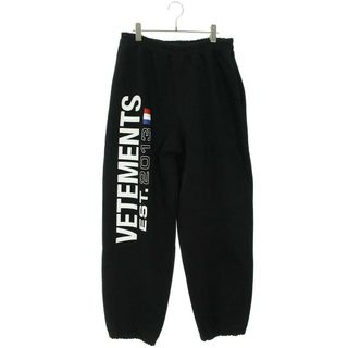 ヴェトモン(VETEMENTS)のヴェトモン  23AW  UE54SP100B BLACK フラッグロゴスウェットロングパンツ メンズ M(その他)