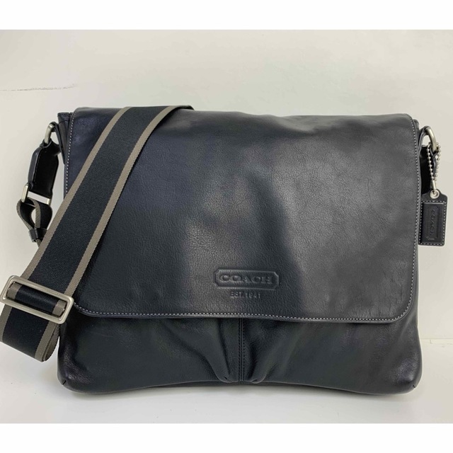 極美品★ コーチ メンズ COACH レザー ショルダーバッグ メッセンジャー