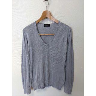 ジョンスメドレー(JOHN SMEDLEY)のイギリス製 ジョンスメドレー Vネックコットンニット S 薄手 サマーニット(ニット/セーター)