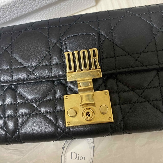 【新品、未使用】Dior 長財布 本革ブラック