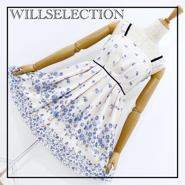 WILLSELECTION(ウィルセレクション)の«WILLSELECTION» バラ柄 ワンピース JSKジャンスカ アプワ レディースのワンピース(ひざ丈ワンピース)の商品写真