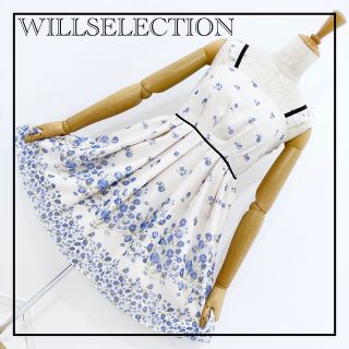 ウィルセレクション(WILLSELECTION)の«WILLSELECTION» バラ柄 ワンピース JSKジャンスカ アプワ(ひざ丈ワンピース)