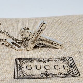 【超レア廃盤品】GUCCI クロス カットアウトG チェーンネックレス ラージ