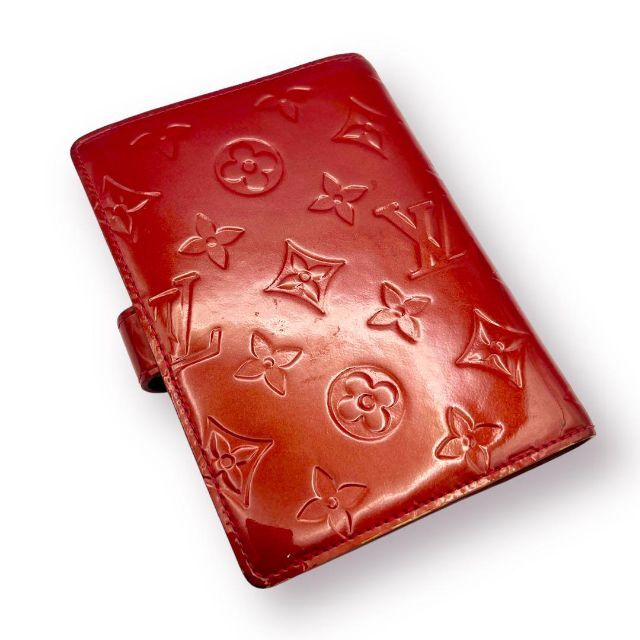 美品】LOUIS VUITTON ヴェルニ アジェンダPM 手帳カバー 赤 - 手帳