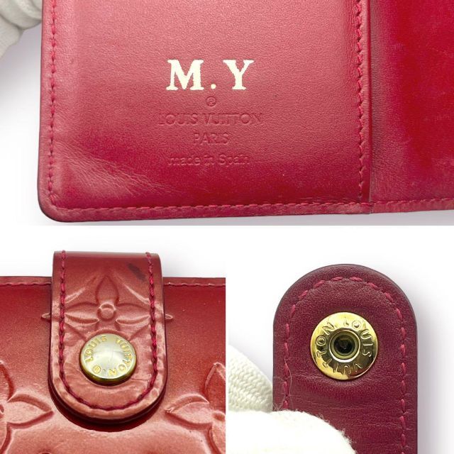 美品】LOUIS VUITTON ヴェルニ アジェンダPM 手帳カバー 赤 - 手帳