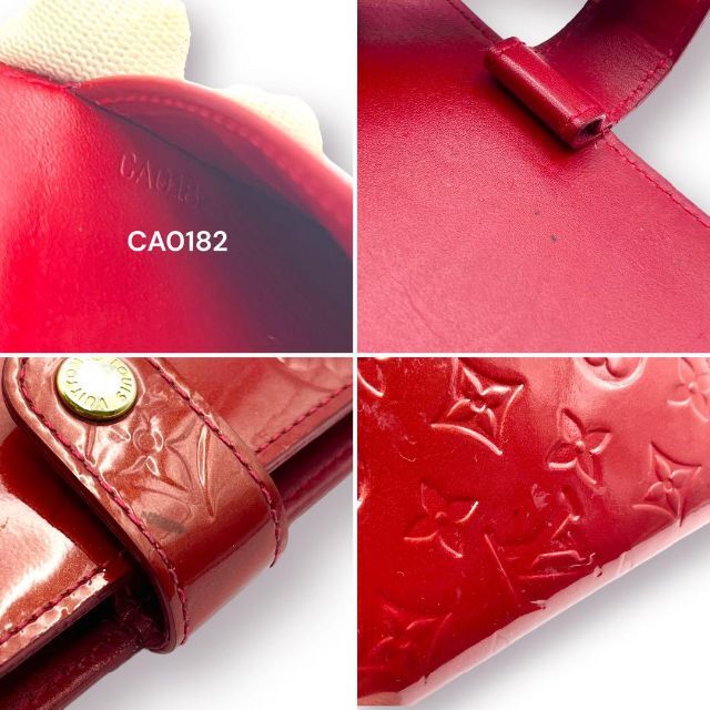 美品】LOUIS VUITTON ヴェルニ アジェンダPM 手帳カバー 赤 - 手帳