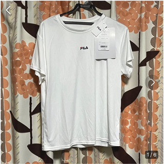 フィラ(FILA)のFILA フィラ　半袖Tシャツ　レディース　L  ホワイト　接触冷感　UVカット(Tシャツ(半袖/袖なし))