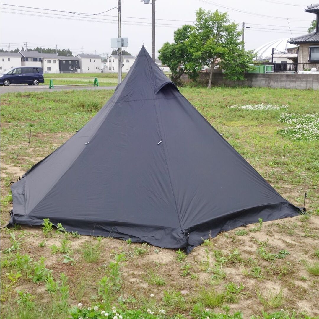 極美品 Canadian East × OGAWA カナディアンイースト × オガワ Pilz7 BK フロアシート 付き ヘキサタープ セット ピルツ 7 ワンポール テント キャンプ アウトドア