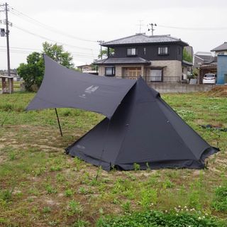 極美品 Canadian East × OGAWA カナディアンイースト × オガワ Pilz7 BK フロアシート 付き ヘキサタープ セット ピルツ 7 ワンポール テント キャンプ アウトドア