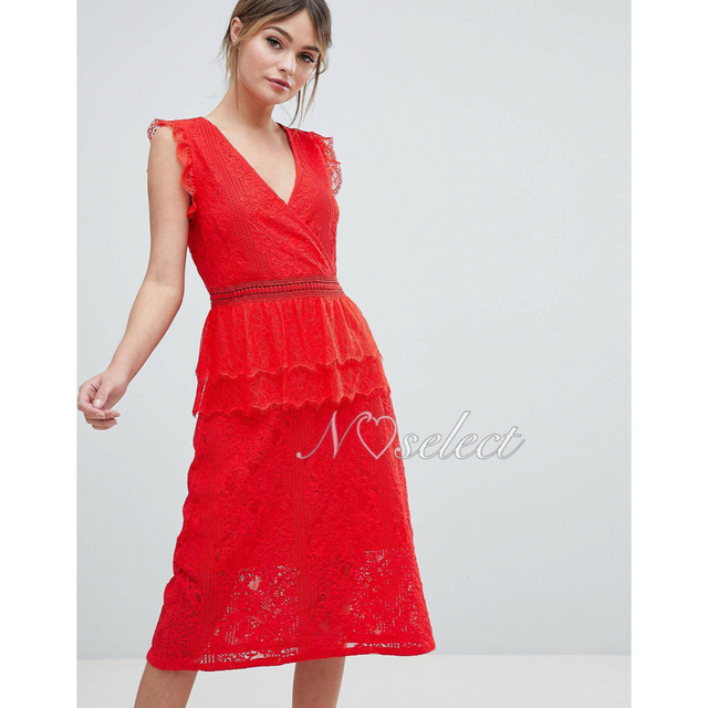 〖UK10〗ASOSセレクト♡ハイネックレースワンピース